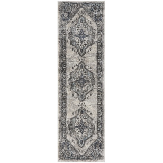 Kathy Ireland American Manor AMR02 Runner Rug, Grey, 2'2" x 7'6"