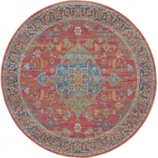 Nourison Ankara Global ANR01 Area Rug, Multicolor, 4' x Round