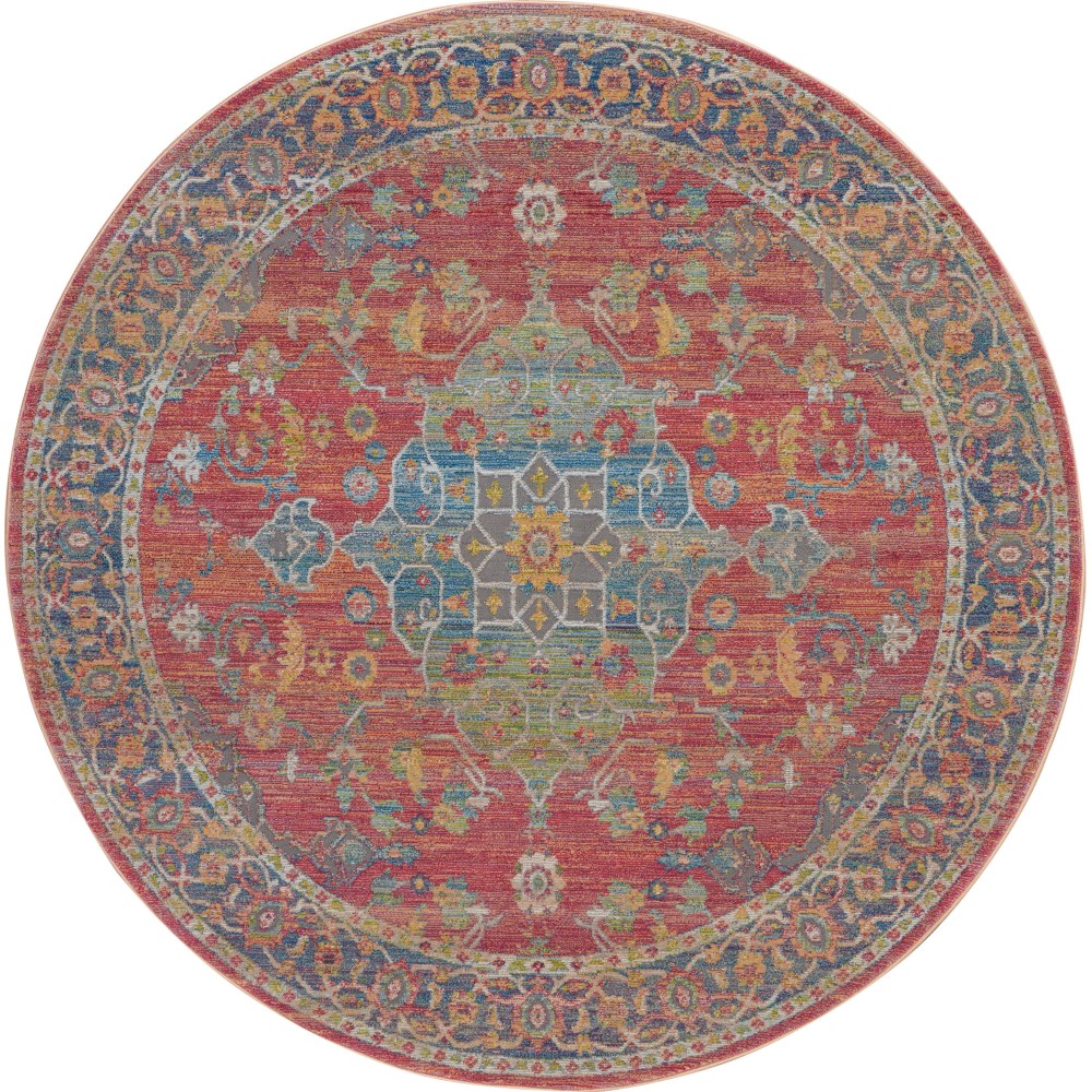 Nourison Ankara Global ANR01 Area Rug, Multicolor, 4' x Round Nourison Ankara Global ANR01 Area Rug, Multicolor, 4' x Round