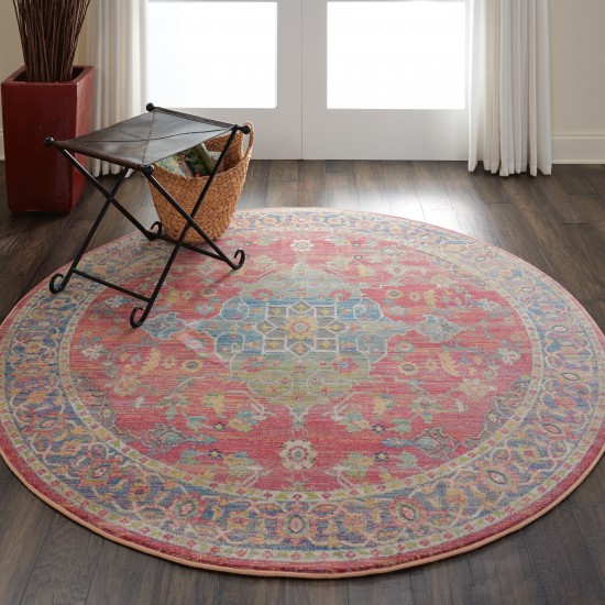 Nourison Ankara Global ANR01 Area Rug, Multicolor, 4' x Round