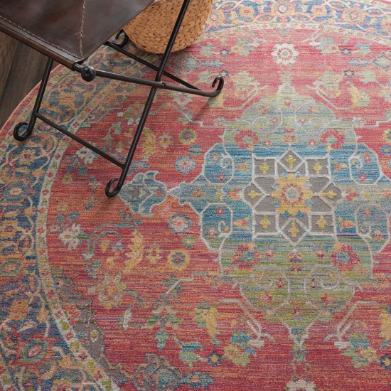 Nourison Ankara Global ANR01 Area Rug, Multicolor, 4' x Round