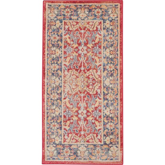 Nourison Ankara Global ANR02 Area Rug, Red, 2' x 4'