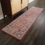 Nourison Ankara Global ANR02 Runner Rug, Red, 2' x 6'