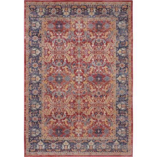 Nourison Ankara Global ANR02 Area Rug, Red, 4' x 6'