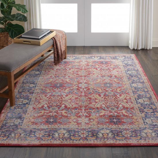 Nourison Ankara Global ANR02 Area Rug, Red, 4' x 6'