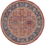 Nourison Ankara Global ANR02 Area Rug, Red, 4' x Round