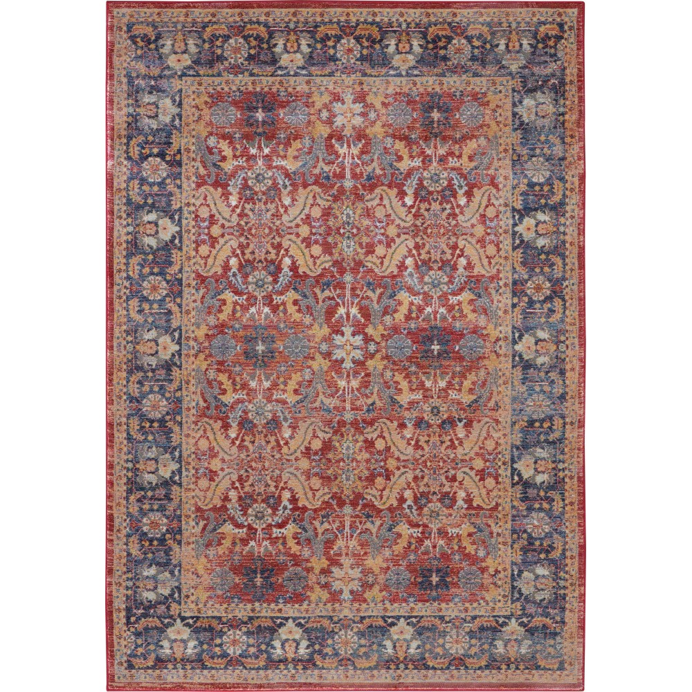 Nourison Ankara Global ANR02 Area Rug, Red, 5'3" x 7'6"