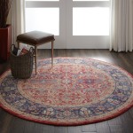 Nourison Ankara Global ANR02 Area Rug, Red, 6' x Round