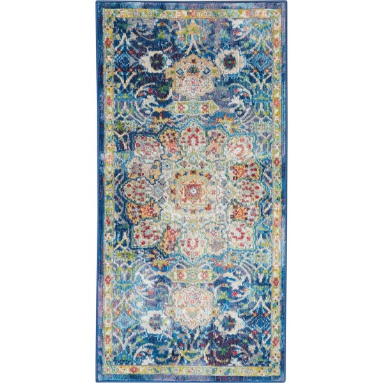 Nourison Ankara Global ANR03 Area Rug, Blue, 2' x 4'