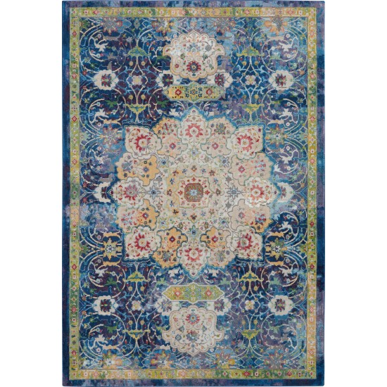 Nourison Ankara Global ANR03 Area Rug, Blue, 4' x 6'