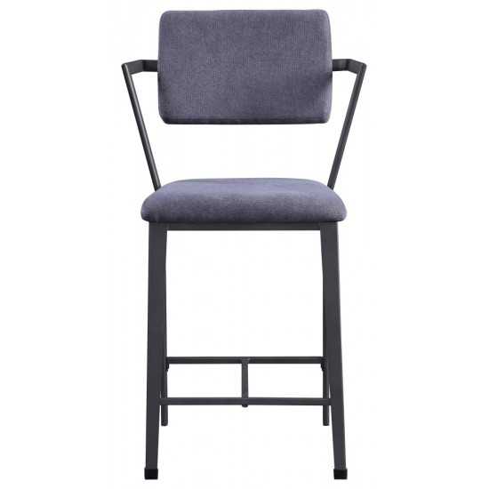 ACME Cargo Counter Height Chair (Set-2), Fabric & Gunmetal (2Pc/1Ctn)