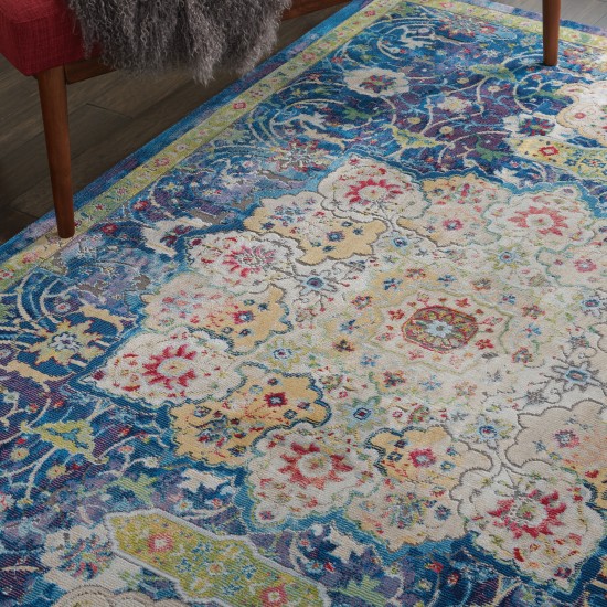 Nourison Ankara Global ANR03 Area Rug, Blue, 5'3" x 7'6"