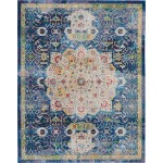 Nourison Ankara Global ANR03 Area Rug, Blue, 7'10" x 9'10"