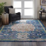 Nourison Ankara Global ANR03 Area Rug, Blue, 7'10" x 9'10"