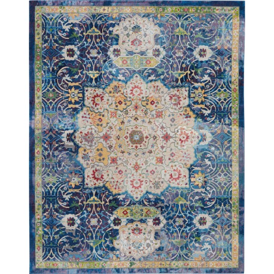 Nourison Ankara Global ANR03 Area Rug, Blue, 8'10" x 11'10"