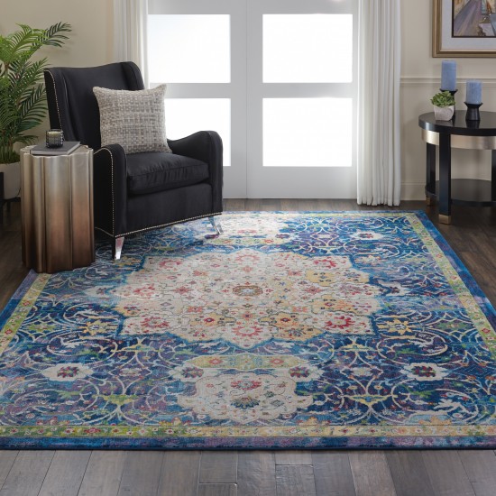 Nourison Ankara Global ANR03 Area Rug, Blue, 8'10" x 11'10"