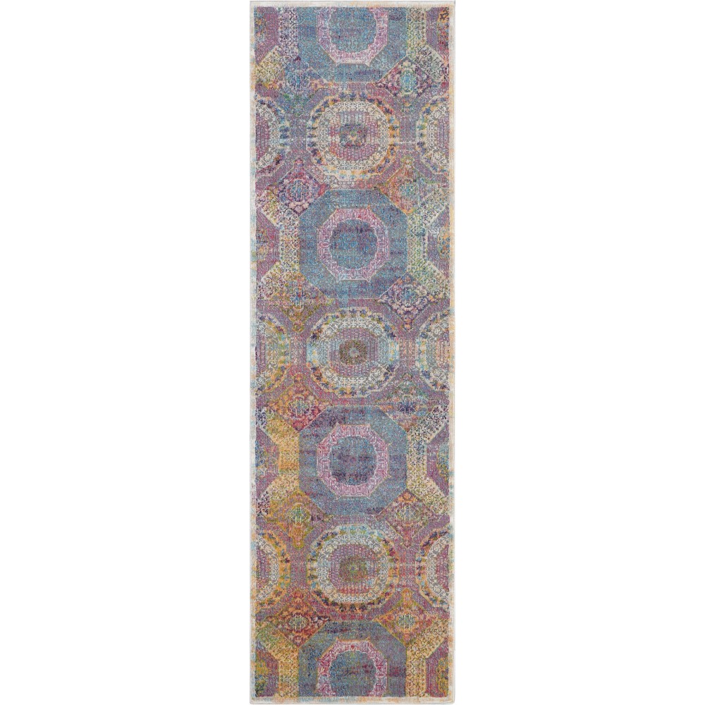 Nourison Ankara Global ANR05 Runner Rug, Multicolor, 2' x 6'