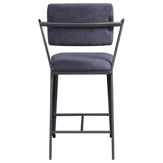 ACME Cargo Counter Height Chair (Set-2), Fabric & Gunmetal (2Pc/1Ctn)