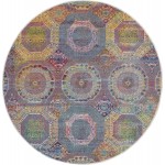 Nourison Ankara Global ANR05 Area Rug, Multicolor, 4' x Round