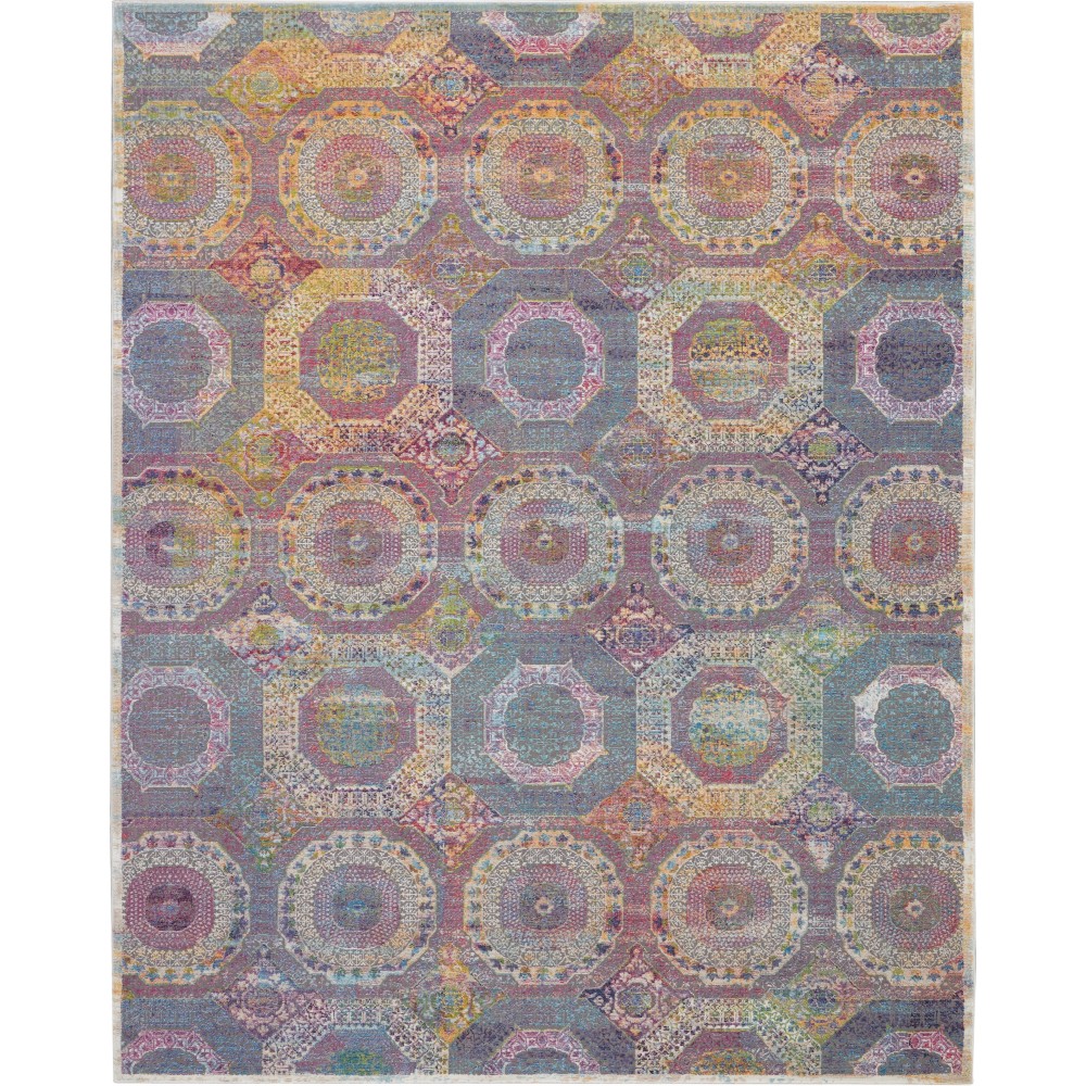 Nourison Ankara Global ANR05 Area Rug, Multicolor, 8'10" x 11'10"