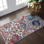 Nourison Ankara Global ANR06 Area Rug, Ivory/Blue, 2' x 4'