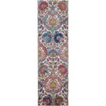 Nourison Ankara Global ANR06 Runner Rug, Ivory/Blue, 2' x 6'