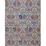 Nourison Ankara Global ANR06 Area Rug, Ivory/Blue, 7'10" x 9'10"