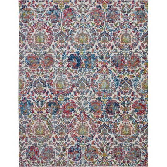 Nourison Ankara Global ANR06 Area Rug, Ivory/Blue, 7'10" x 9'10"