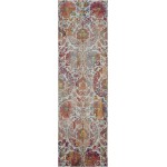 Nourison Ankara Global ANR06 Runner Rug, Ivory/Orange, 2' x 6'