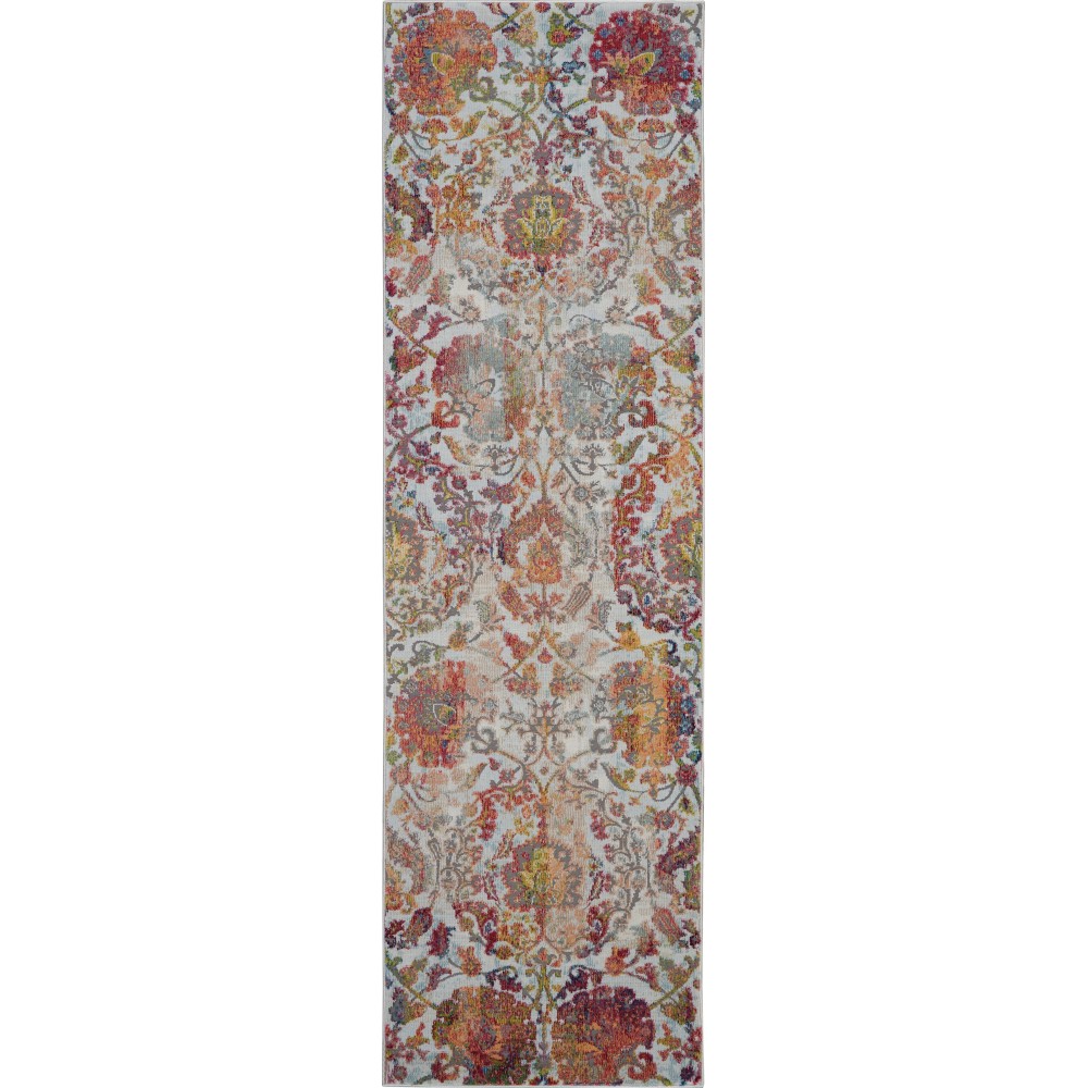 Nourison Ankara Global ANR06 Runner Rug, Ivory/Orange, 2'4" x 8' Nourison Ankara Global ANR06 Runner Rug, Ivory/Orange, 2'4" x 8'