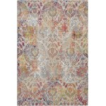 Nourison Ankara Global ANR06 Area Rug, Ivory/Orange, 4' x 6'