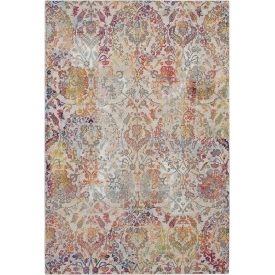 Nourison Ankara Global ANR06 Area Rug, Ivory/Orange, 4' x 6'