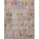 Nourison Ankara Global ANR06 Area Rug, Ivory/Orange, 8'10" x 11'10"