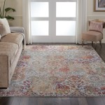 Nourison Ankara Global ANR06 Area Rug, Ivory/Orange, 8'10" x 11'10"