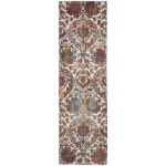 Nourison Ankara Global ANR06 Runner Rug, White/Multicolor, 2'4" x 8'