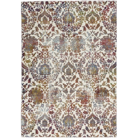 Nourison Ankara Global ANR06 Area Rug, White/Multicolor, 4' x 6'