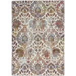 Nourison Ankara Global ANR06 Area Rug, White/Multicolor, 5'3" x 7'6"