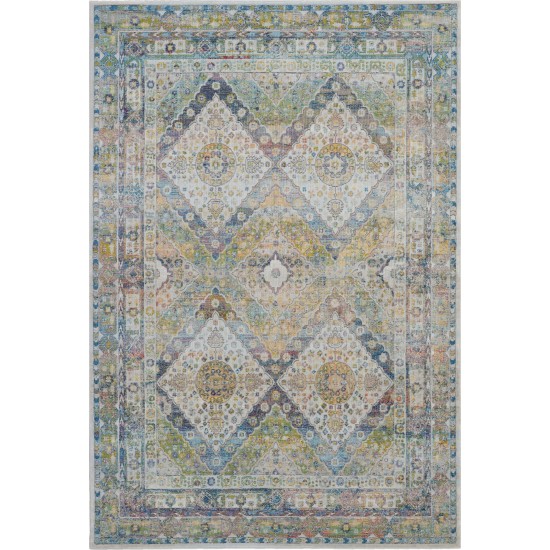 Nourison Ankara Global ANR07 Area Rug, Blue/Green, 4' x 6'