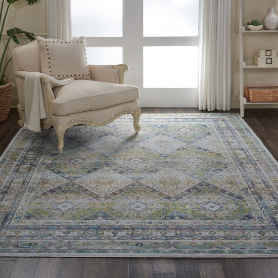 Nourison Ankara Global ANR07 Area Rug, Blue/Green, 7'10" x 9'10"