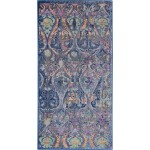 Nourison Ankara Global ANR08 Area Rug, Navy/Multicolor, 2' x 4'