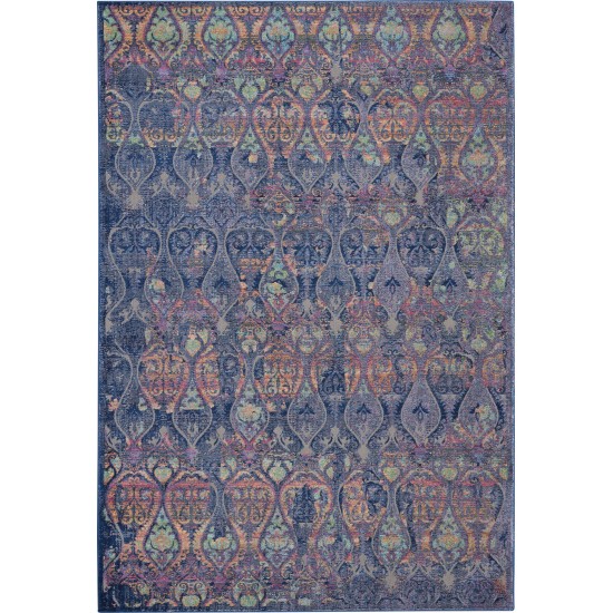 Nourison Ankara Global ANR08 Area Rug, Navy/Multicolor, 4' x 6'