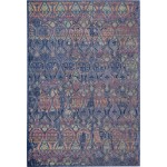 Nourison Ankara Global ANR08 Area Rug, Navy/Multicolor, 5'3" x 7'6"