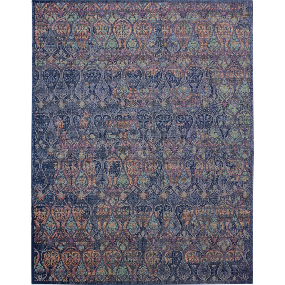 Nourison Ankara Global ANR08 Area Rug, Navy/Multicolor, 7'10" x 9'10" Nourison Ankara Global ANR08 Area Rug, Navy/Multicolor, 7'10" x 9'10"