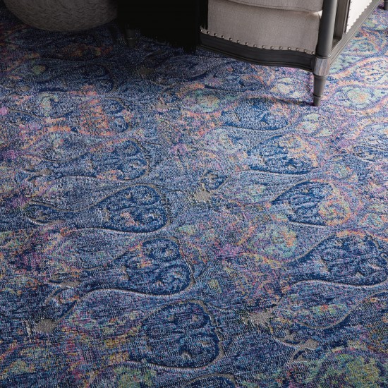 Nourison Ankara Global ANR08 Area Rug, Navy/Multicolor, 7'10" x 9'10"