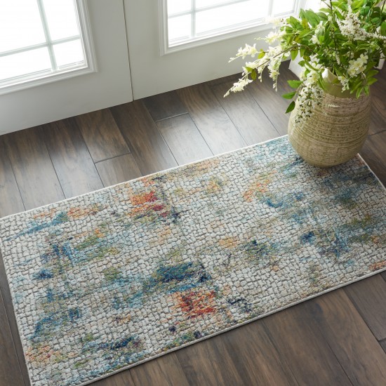 Nourison Ankara Global ANR09 Area Rug, Ivory/Multicolor, 2' x 4'