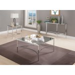 ACME Petunia End Table, Chrome & Mirror