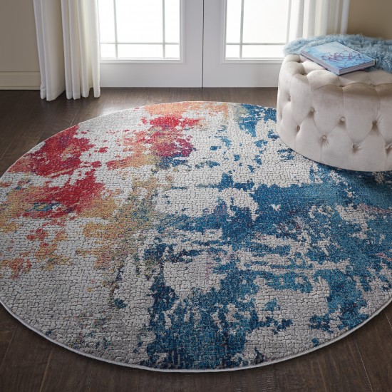 Nourison Ankara Global ANR10 Area Rug, Multicolor, 6' x Round