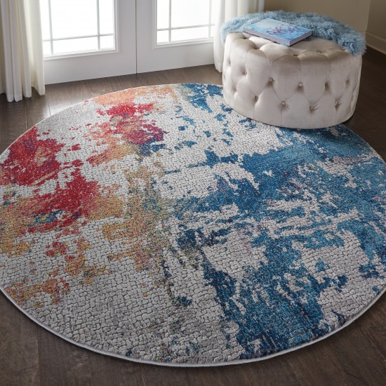 Nourison Ankara Global ANR10 Area Rug, Multicolor, 6' x Round