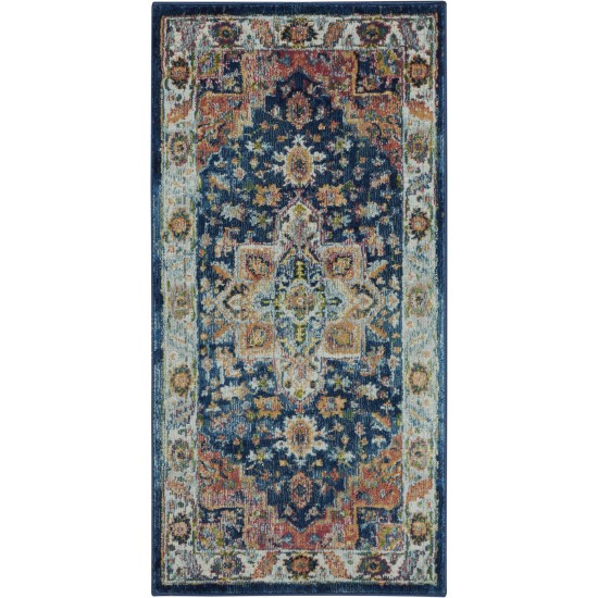 Nourison Ankara Global ANR11 Area Rug, Blue/Multicolor, 2' x 4'