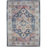 Nourison Ankara Global ANR11 Area Rug, Blue/Multicolor, 5'3" x 7'6"